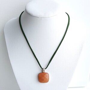Carnelian Pendant in Sterling Silver setting